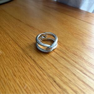 Silver Twisted Band Ring